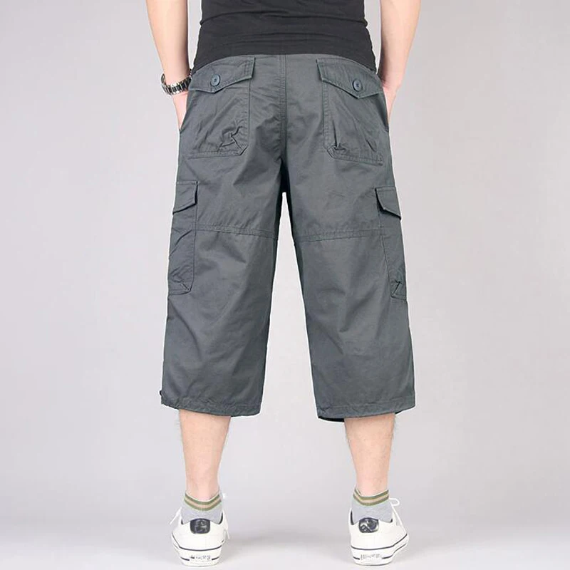 Шорты мужские свободного покроя повседневные укороченные штаны с карманами
