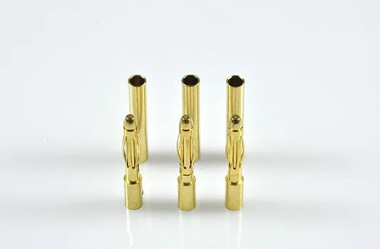 5 пар 2.0 мм золотых банановых разъемов Bullet Banana с 2 мм штекером для RC Lipo аккумулятора ESC запасные части игрушки Quadcopter бесплатная доставка.