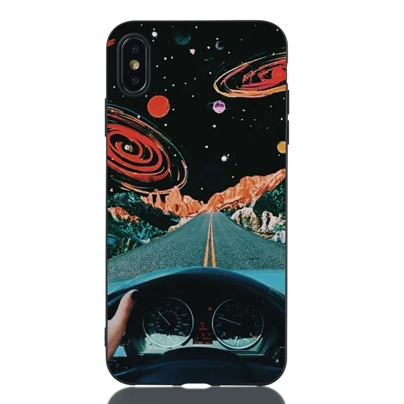 universe Силиконовый чехол для пары huawei P20 P30 mate 10 20 Lite Pro P Smart Plus Y5 Y6 Y7 чехол для задней панели телефона с цветочным узором для девочек - Цвет: universe
