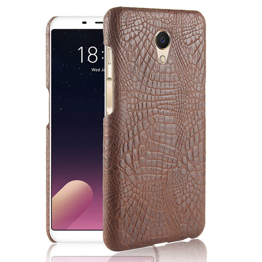 Роскошный чехол из крокодиловой кожи для Meizu M6S с рисунком в армейском стиле