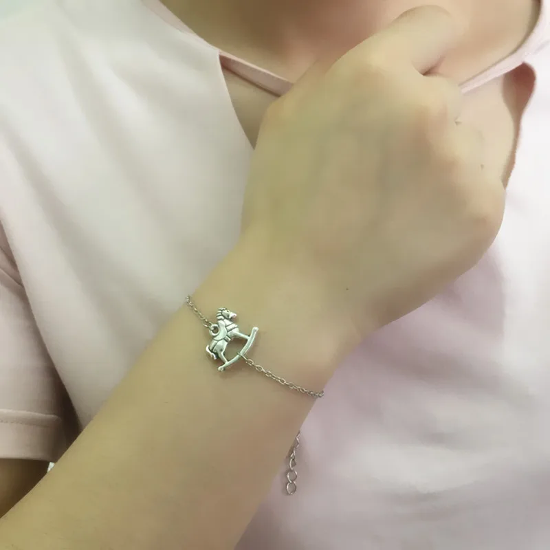 Модный женский браслет бусина серебряного цвета для мужчин браслеты Цепочка