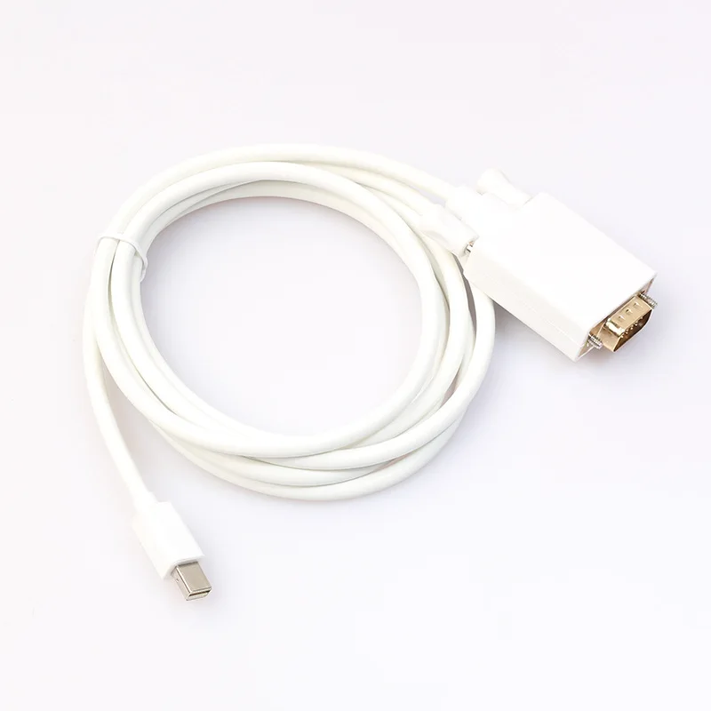 100 шт./лот * интерфейс Thunderbolt мини порт дисплея для vga Mini DP к VGA папа MFI Кабель адаптер