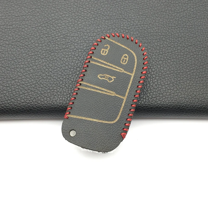 Leather Car Key Cover For Fiat / Jeep Grand Cherokee Compass Patriot Dodge Journey Chrysler 300C Protect Holder Shell | Автомобили и