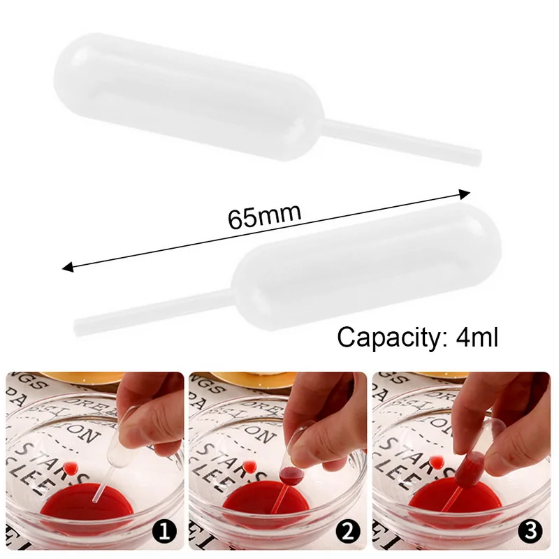 Одноразовые капельные пипетки для кексов мороженого соуса кетчупа джема