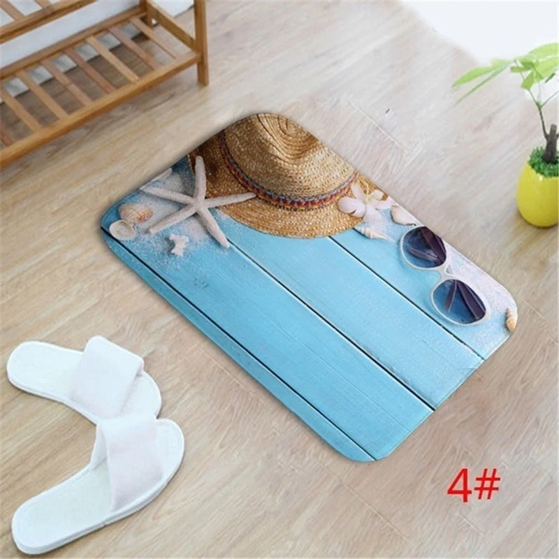 Fashion Sea Beach Style Door Mat Carpets Kitchen Bathroom Rugs House Floor Entrance Area Blankets Home Decoration | Дом и сад