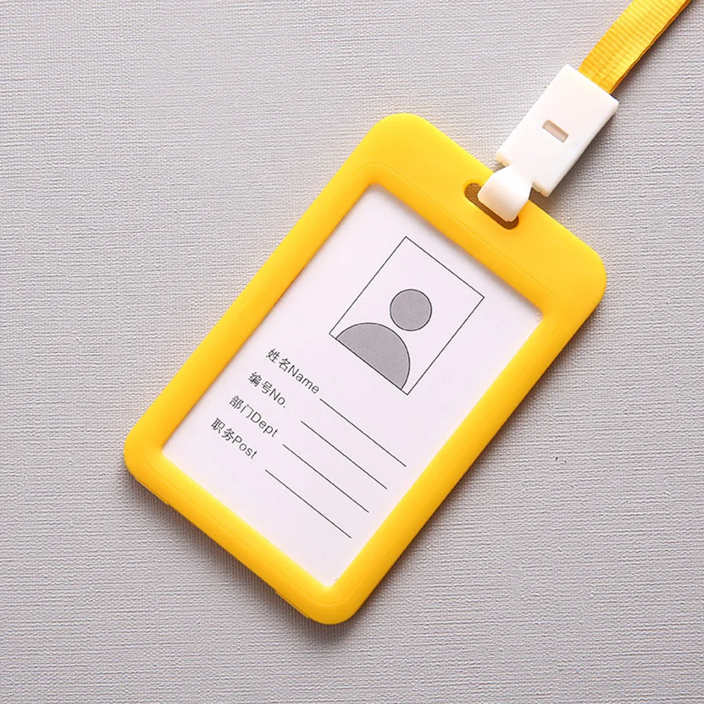 Портативный работник пластиковые ID карты держатель имя бирка нашейные Ремешки ремень