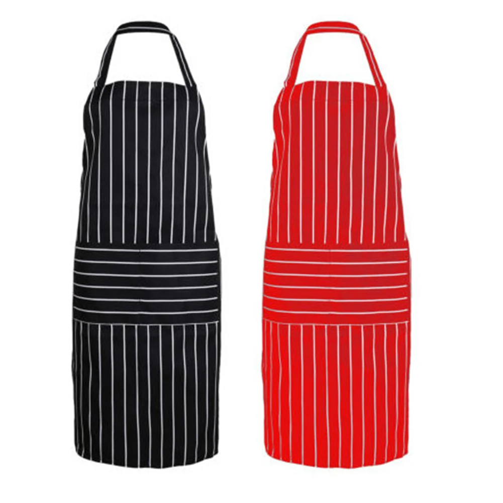 Модные женские туфли Для мужчин регулируемый Фартук Stripes Кухня нагрудник с
