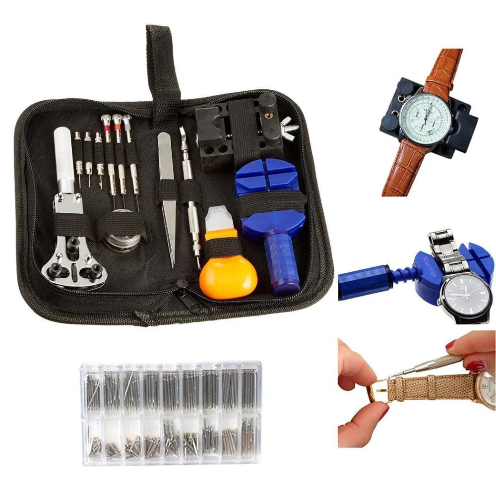 Ferramenta de Reparo do Relógio Prático para Abrir Vercase Pulseira Ajuste Mudando Relógio Bateria Juntas Relojoeiro Ferramentas Reparador Kit