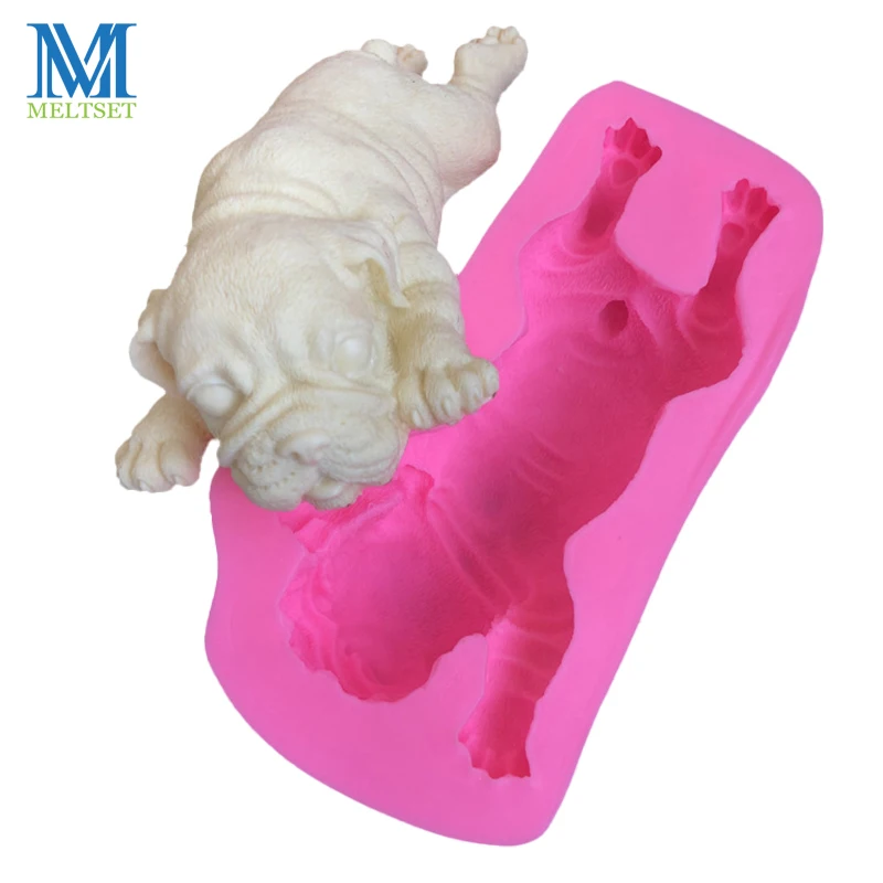 3D милый щенок формы силиконовые торт пресс для кухни DIY мыло ручной работы собака