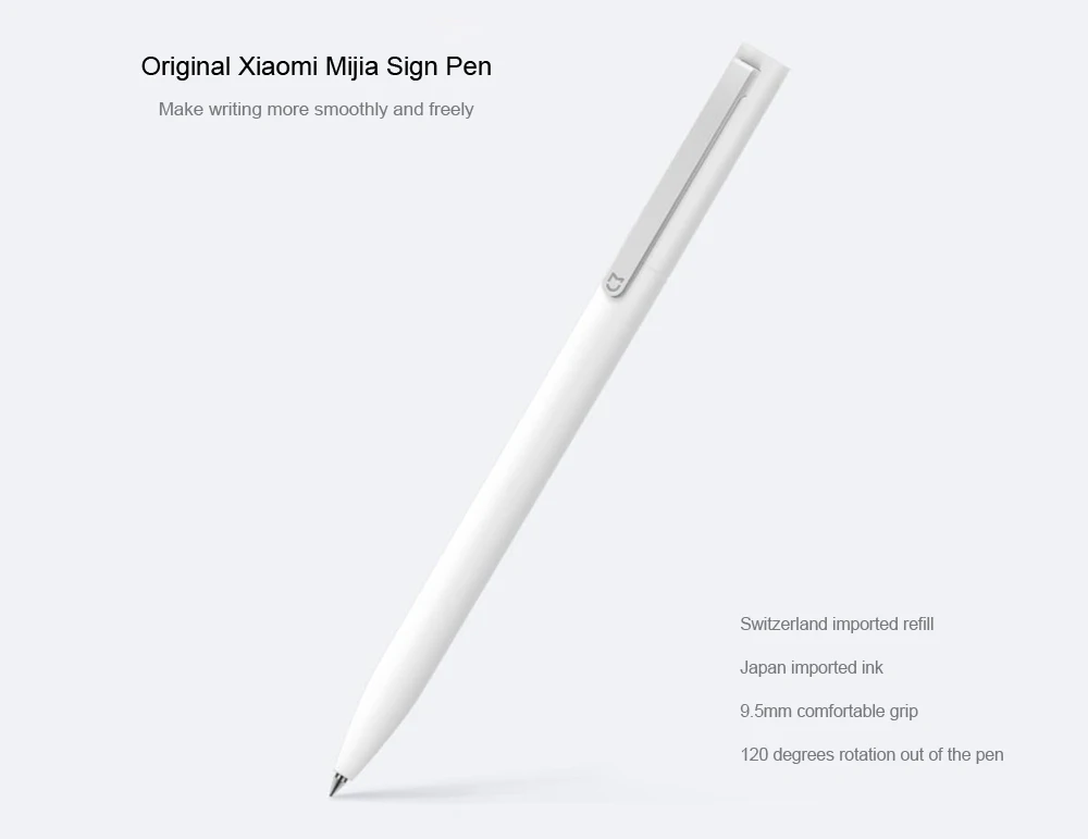 Xiaomi Mijia Sign Pen with Box MI 9.5mm Signing PREMEC Smooth Switzerland Refill MiKuni Japan Ink Black Blue Refills | Электроника