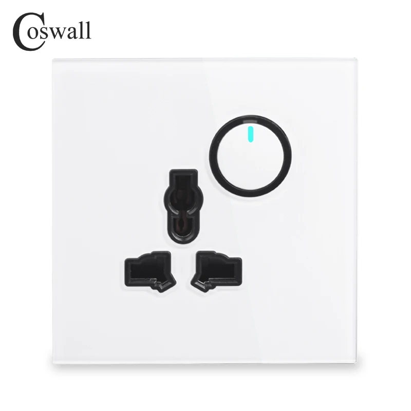Coswall Стекло Панель настенный универсальный розетку + 1 взаимный обмен данными