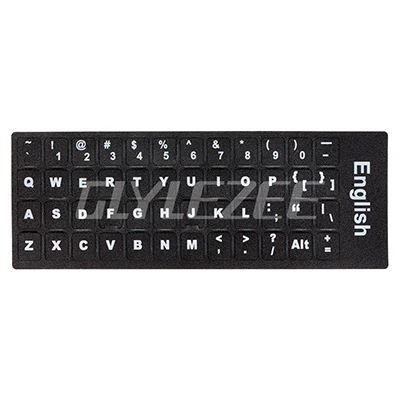 Black Bold SR английский язык 2 цвета Стандартный водонепроницаемый e клавиатура наклейки кнопка раскладки буквы алфавит для компьютера ноутбука клавиатура - Цвет: Black Bold