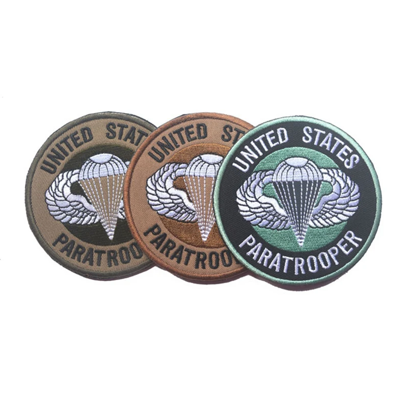 Вышитые значки военные США военный солдат на крючках и петлях эмблема вышивка