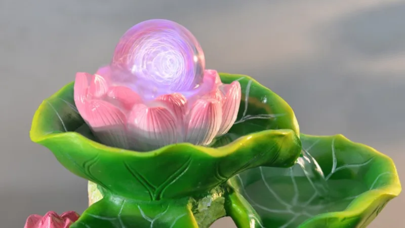 Lotus Настольный фэн-шуй скалы воды украшения для фонтана офиса гостиной Декор маленький аквариум для рыб водный пейзаж увлажнитель воздуха в стиле бонсай