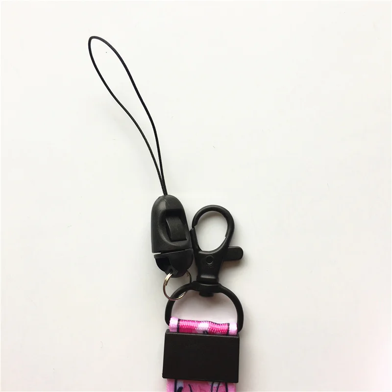 Розовый шейный ремешок нейлон для ключей ID Card Gym Мобильный телефон ремни USB значок