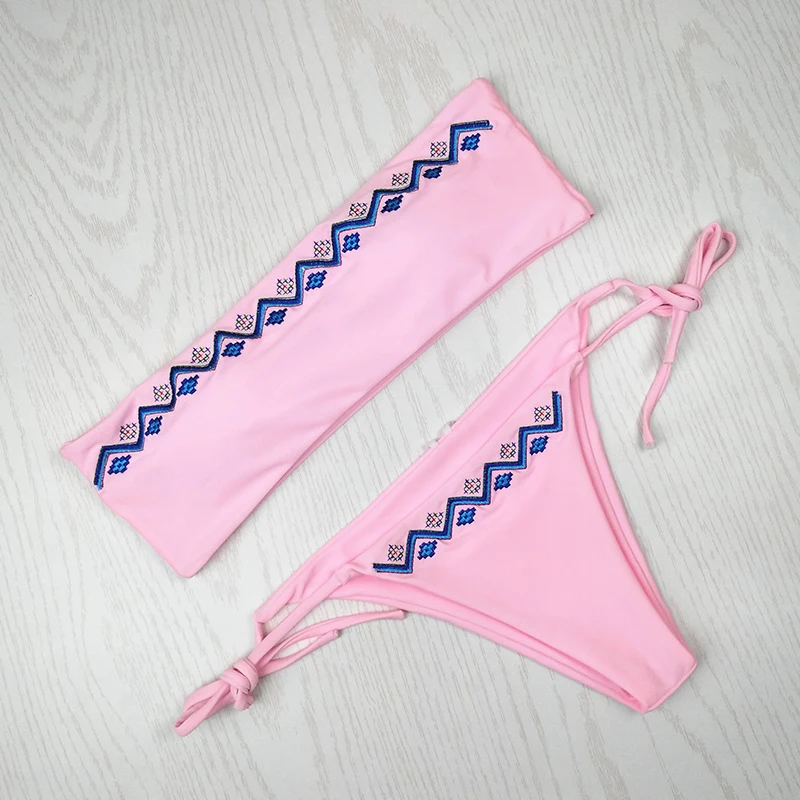 2018 новый высококачественный комплект бикини с вышивкой сексуальный бразильский