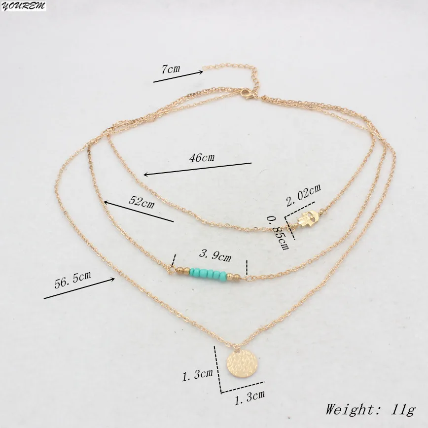 multi layered bohemia beads necklaces for women girls gift nickel free alloy fj023 | Украшения и аксессуары