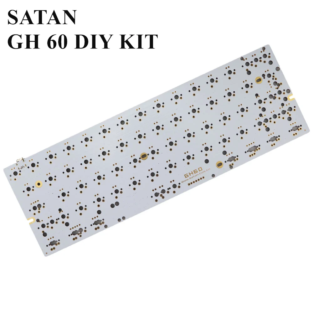 Сатана GH60 PCB белая плата LED DIY механическая клавиатура porker2 hhkb Чистая с диодным