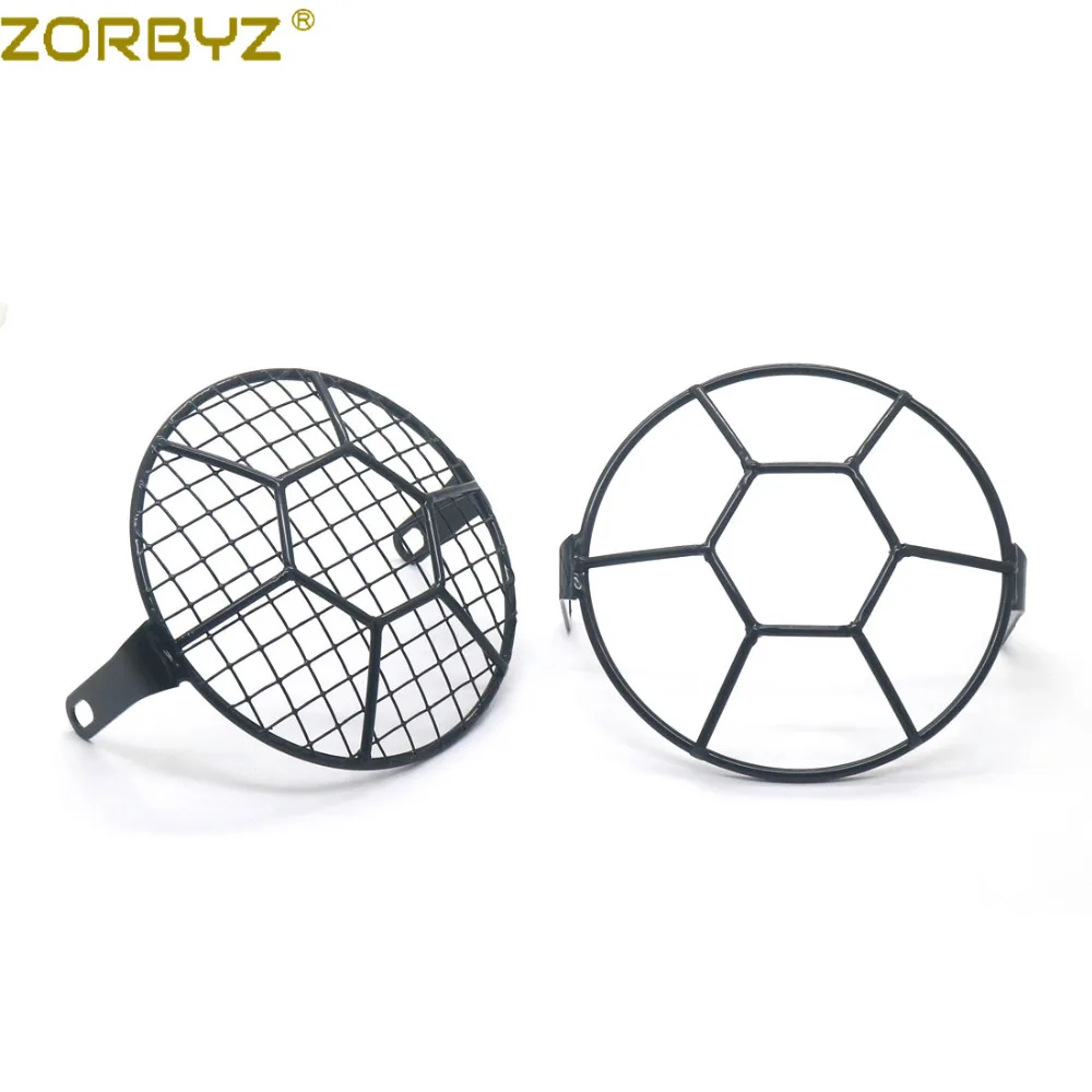 ZORBYZ 6 3 &quotРетро Винтаж мотоцикл черный Гриль боковое Крепление фара футбольная