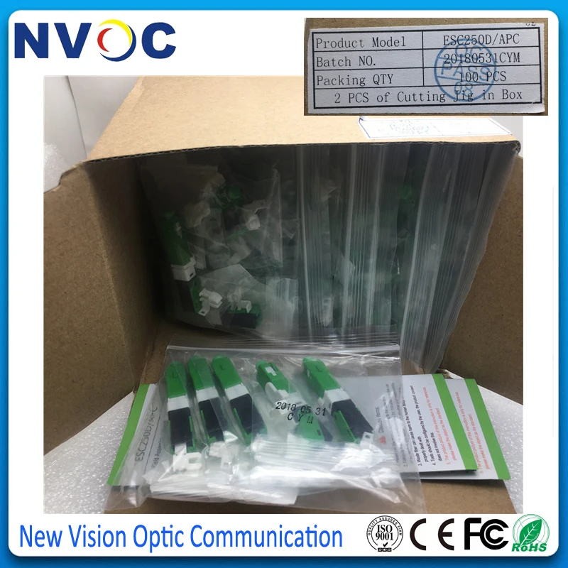 100 шт./лот лидер продаж Новый оптоволоконный Быстрый коннектор FTTH SC/APC SM полевой