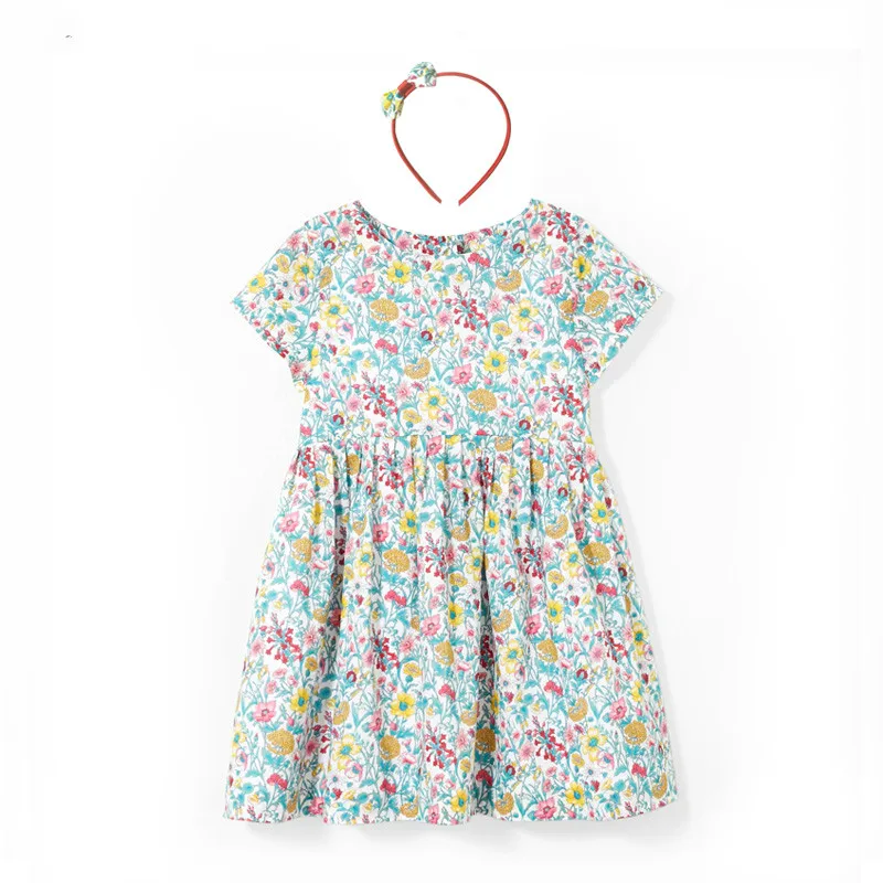 Girls' dress Cotton Green Floral Dress Princess Tank | Детская одежда и обувь