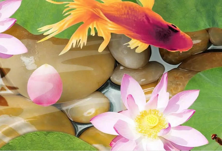 Высокое качество 3d напольное покрытие пользовательская фотография Настенная