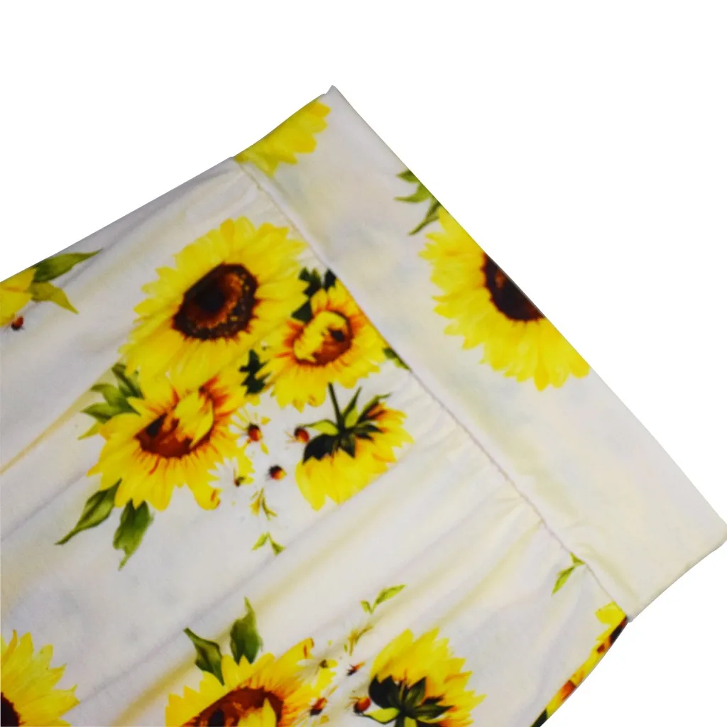 Женская длинная юбка макси с высокой талией Повседневная Свободная принтом