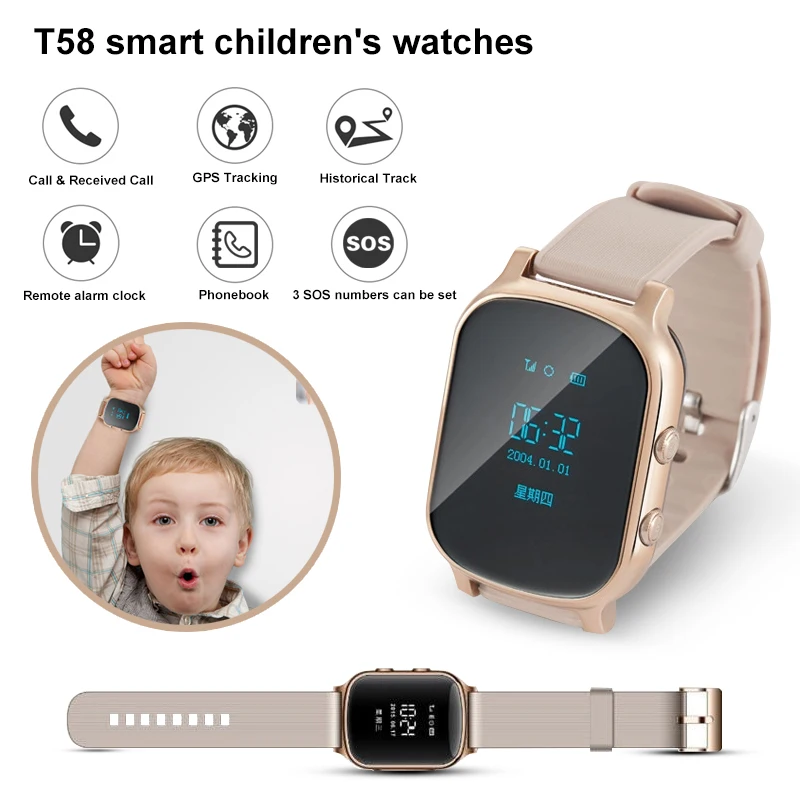 Детские умные часы трекер локатор анти потерянный SOS Вызов дети Smartwatch детские Gps