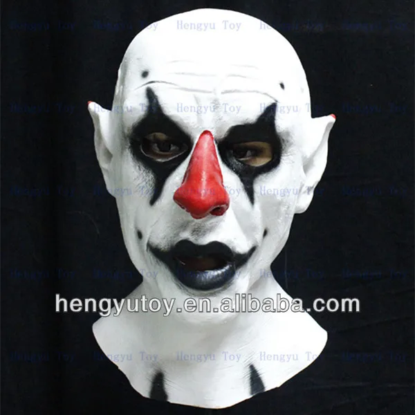 

Popular Vivid Halloween Funny Rubber Latex Clown Head Mask for Costume Adult size
