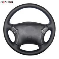 gkmhir diy black steering wheel cover artificial leather car steering wheel cover for mercedes benz w203 c class 2001 2007