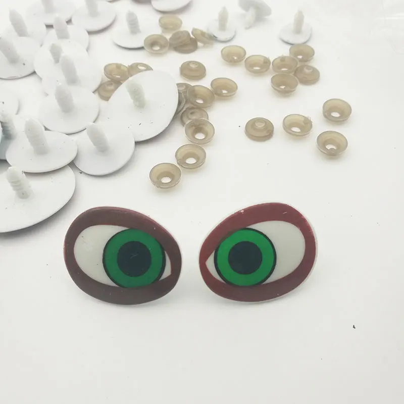 27x21mm 10 шт./пакет кукла мультяшных глаз Защитные глаза для куклы игрушки плюшевый мишка мягкая игрушка оснастки животных кукольный ремесло амигуруми для изготовления аксессуаров - Цвет: 27x21mm