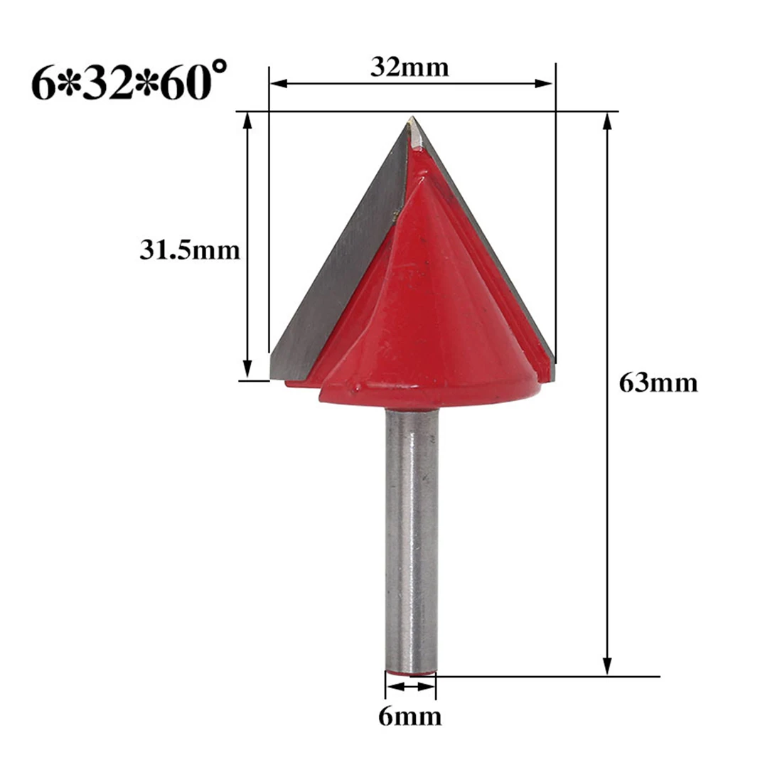 6mm 32mm 60mm 6 мм V бит ЧПУ твердосплавная Концевая фреза Вольфрамовая сталь деревообрабатывающий фреза 3D деревянная Фасонная фреза ДВП бит 60 90 120 150 градусов - Длина режущей кромки: 6mm 32mm 60mm
