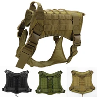 outdoor molle tactical service dog vest harness military k9 police dog pet clothing working training walking hunting vest