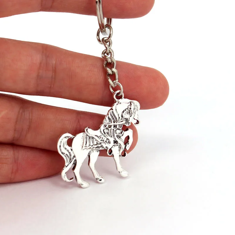 

hzew new Ancient silver color horse key chains horse Wedding Jewelry keychain