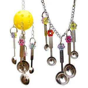 Красочный Попугай игрушки подвеска подвесной мост цепь для домашних животных Птица Попугай жевательные игрушки птица клетка игрушки для попугаев птицы украшение для дома