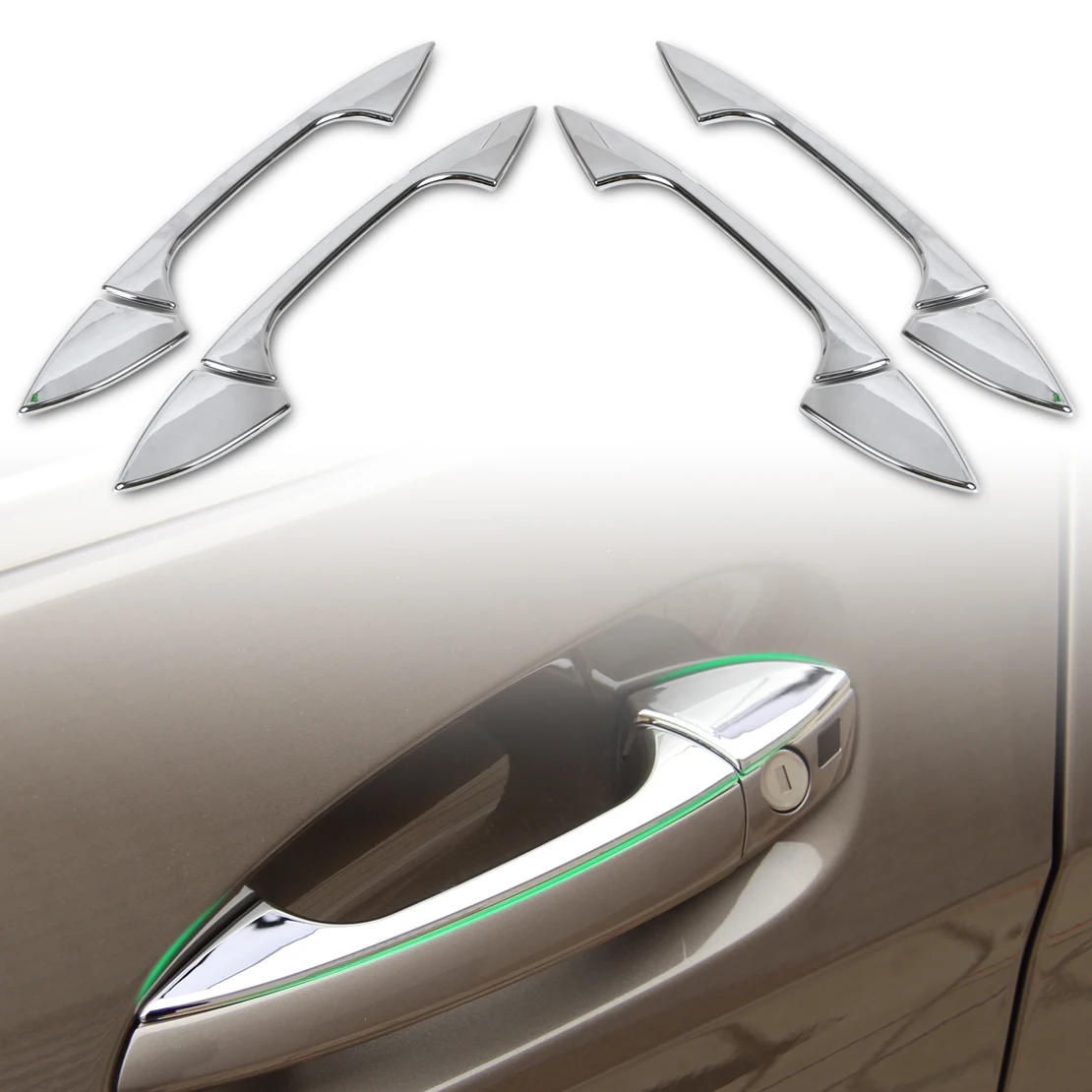 

beler Chrome Door Handle Cover Trim for Mercedes Benz B C E GLK ML CLA Class W246 W166 W117 X204 W204 W212