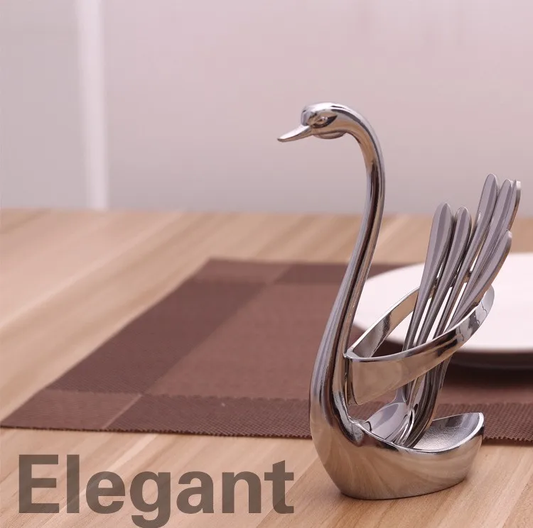Лебедь посуда ложка держатель вилок набор столовых приборов декор для кухни