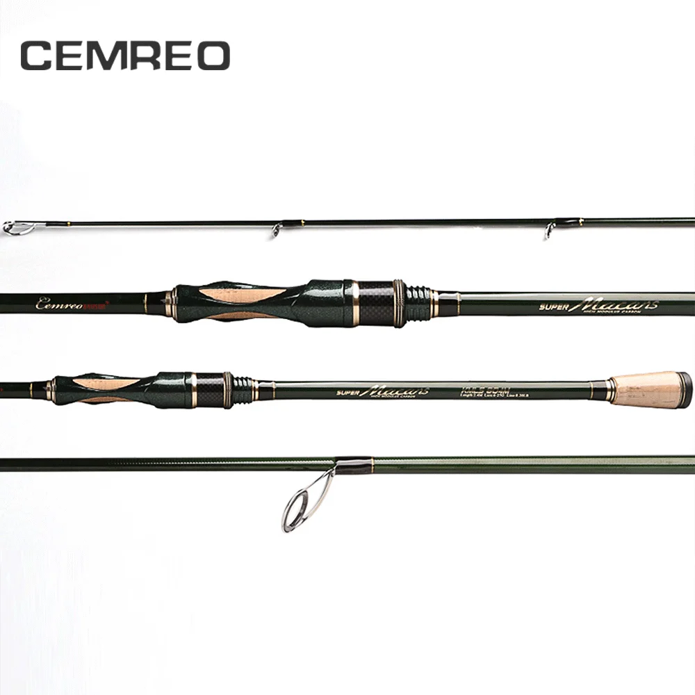 CEMREO Carbon medium action 1 8 м 2 М 4 3 секции портативная спиннинговая удочка|Удочки| |