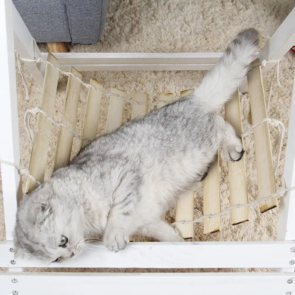 Pet бамбуковый гамак летняя охлаждающая подвесная кровать для кошки DIY Гнездо для кошек шиншиллы хорьки кролики морские свиньи щеночки маленькие домашние животные