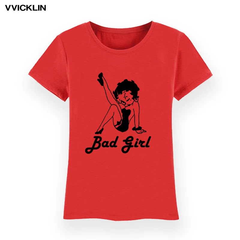 Bad Girl Sexy Betty Boop стильная тонкая футболка Женская Harajuku Повседневная Летняя