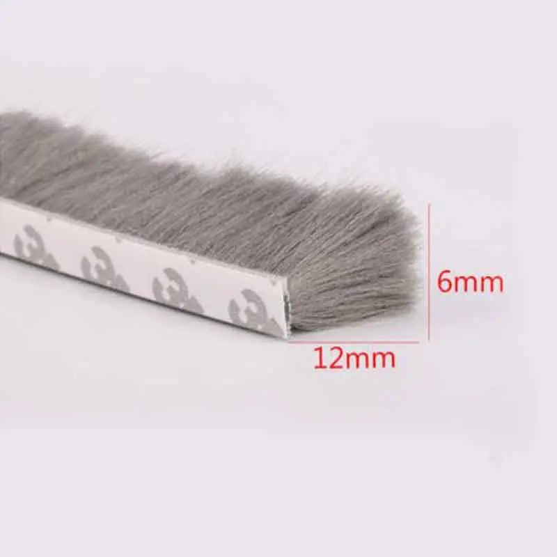 

6mm x 12mm self adhesive window and door draught excluder brush pile sealing