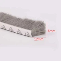 6mm x 12mm self adhesive window and door draught excluder brush pile sealing