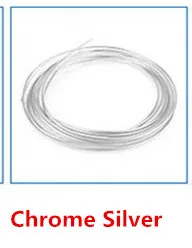 Chrome Silver 5 м автомобильный Стайлинг универсальные DIY декоративные полосы для интерьера Гибкая формовочная отделка Авто приборная панель край двери Центральный контроль полосы - Название цвета: Chrome Silver