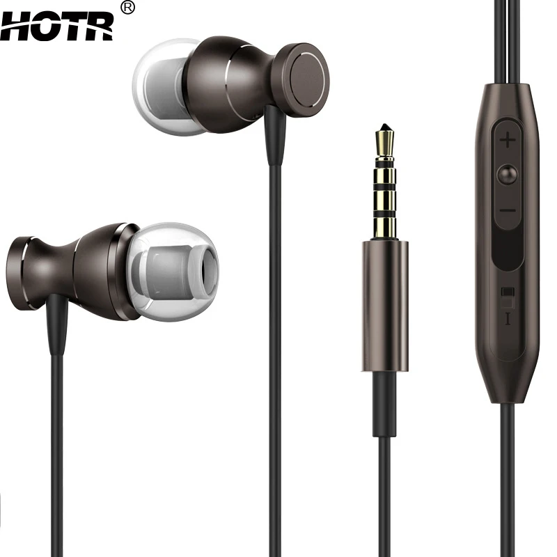 Роскошные стерео магнитные наушники с микрофоном 3 5 мм Проводная гарнитура