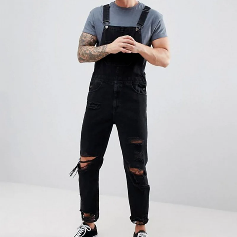 ADISPUTENT2019 Новая мода Для Мужчин's Рваные джинсы комбинезоны Марка New Fashion Hi Street