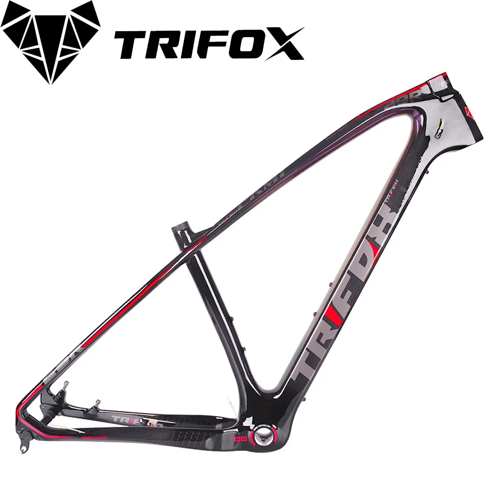 TRIFOX рама карбоновая для горного велосипеда mtb 27,5/29er 31,6 мм MTB карбоновая рама для горного велосипеда используется для гонок - Цвет: Purple