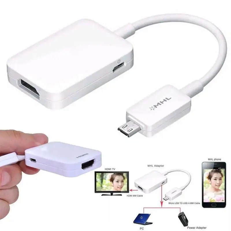 Горячий TTKK для Mhl 2 0 Кабель Смарт 1080 P samsung Galaxy S3 S4 S5 Note Hdmi к Hdtv адаптер|Беспроводные