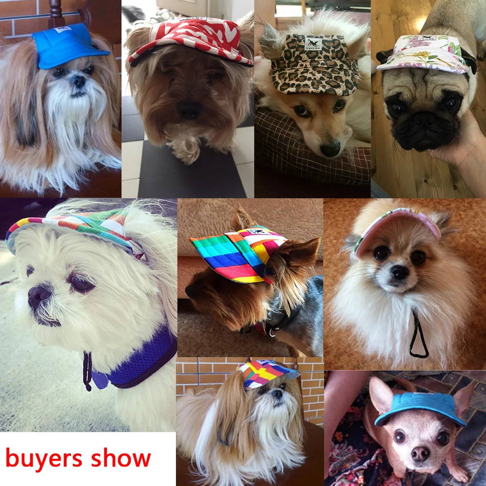 TAILUP Dog Hat with Ear Holes, Breathable Oxford Cloth Summer Baseball Cap for Small Pets, Model PY0017 image 2