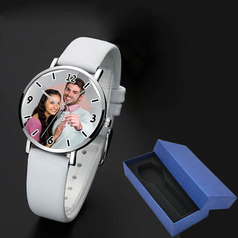 women B with box A4704 пользовательские часы женские мужские с принтом ваш рисунок часов пустые персонализированные часы DIY положить свою собственную фотографию/изображение/текст - Цвет: women B with box