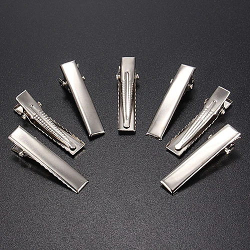 Серебристая металлическая заколка для волос 50 шт. одиночная аллигатора бантов DIY